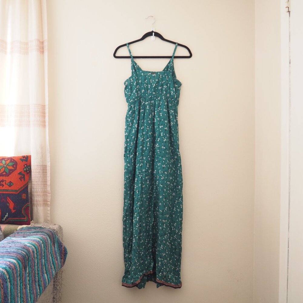 !! Billabong Soft Seas Green Emerald Bay Floral Printed Spaghetti Strap - Picture 8 of 8